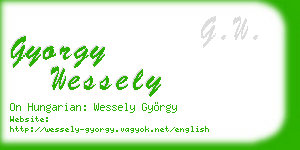 gyorgy wessely business card