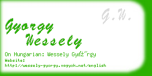 gyorgy wessely business card